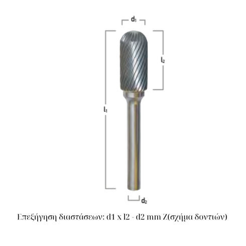Rotary Carbide File Cylindrical with Ball Tip (Shape WRC) Details
